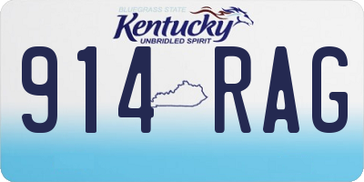 KY license plate 914RAG