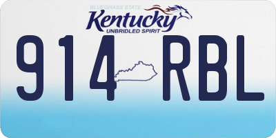 KY license plate 914RBL