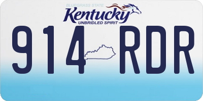 KY license plate 914RDR