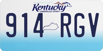 KY license plate 914RGV