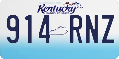 KY license plate 914RNZ