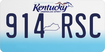 KY license plate 914RSC