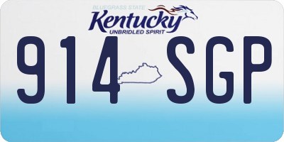 KY license plate 914SGP