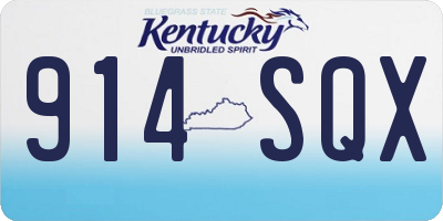 KY license plate 914SQX