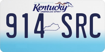 KY license plate 914SRC
