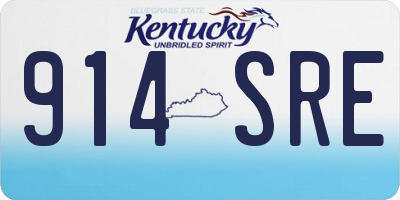 KY license plate 914SRE