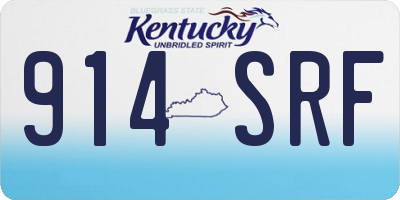 KY license plate 914SRF