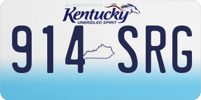 KY license plate 914SRG