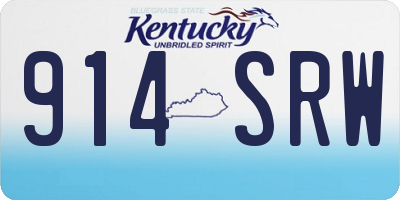 KY license plate 914SRW