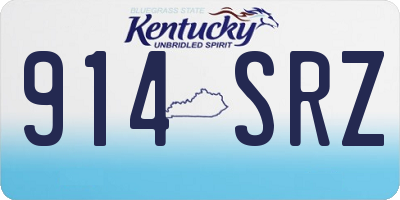 KY license plate 914SRZ