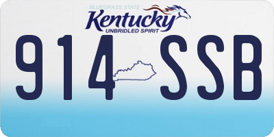 KY license plate 914SSB