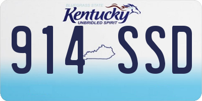 KY license plate 914SSD