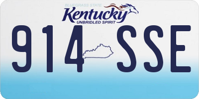 KY license plate 914SSE