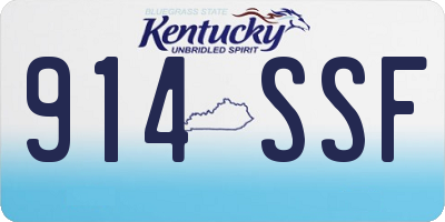 KY license plate 914SSF