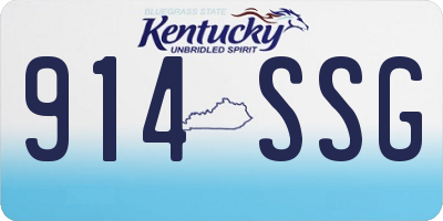 KY license plate 914SSG