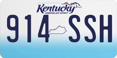 KY license plate 914SSH