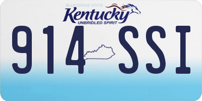 KY license plate 914SSI