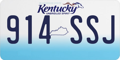 KY license plate 914SSJ