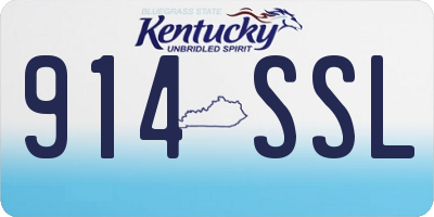 KY license plate 914SSL