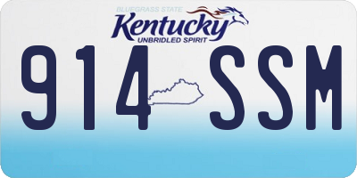 KY license plate 914SSM
