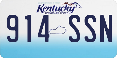 KY license plate 914SSN