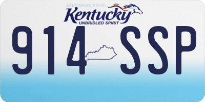 KY license plate 914SSP