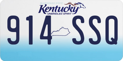 KY license plate 914SSQ