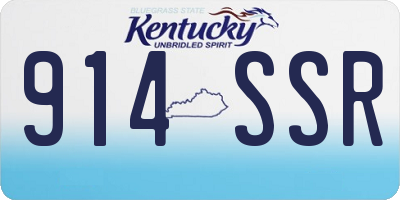 KY license plate 914SSR
