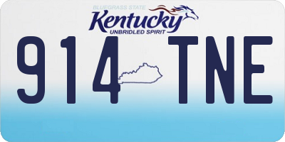 KY license plate 914TNE