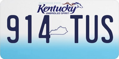 KY license plate 914TUS