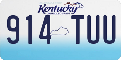 KY license plate 914TUU