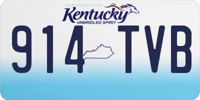 KY license plate 914TVB