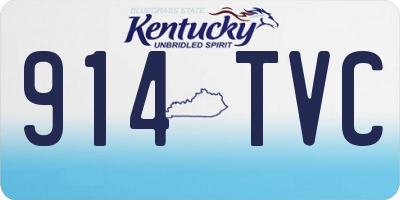 KY license plate 914TVC