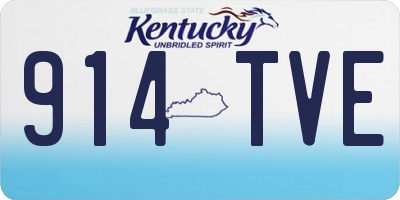 KY license plate 914TVE