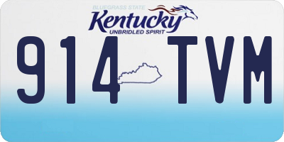 KY license plate 914TVM