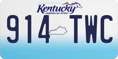 KY license plate 914TWC