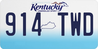 KY license plate 914TWD