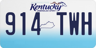 KY license plate 914TWH