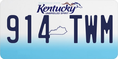 KY license plate 914TWM