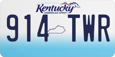 KY license plate 914TWR