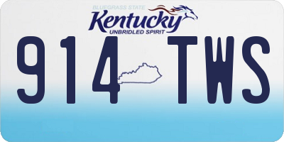 KY license plate 914TWS