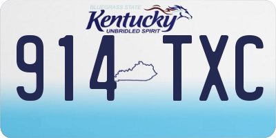 KY license plate 914TXC
