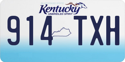 KY license plate 914TXH