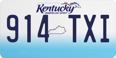 KY license plate 914TXI