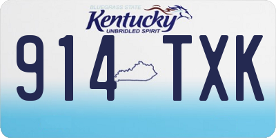 KY license plate 914TXK