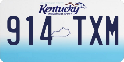 KY license plate 914TXM