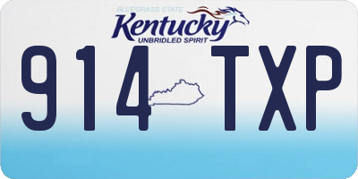 KY license plate 914TXP