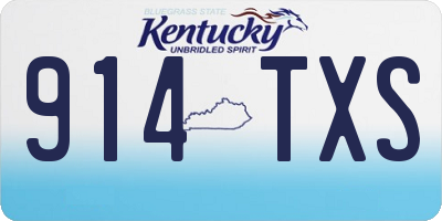 KY license plate 914TXS