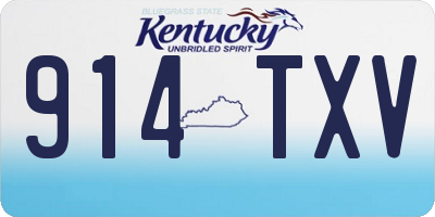 KY license plate 914TXV