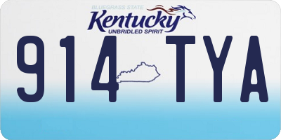 KY license plate 914TYA